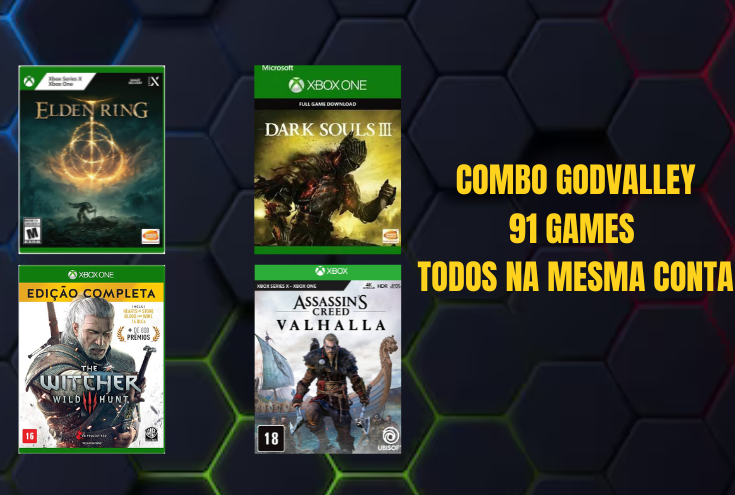 Combo Godvalley 91 Games Xbox